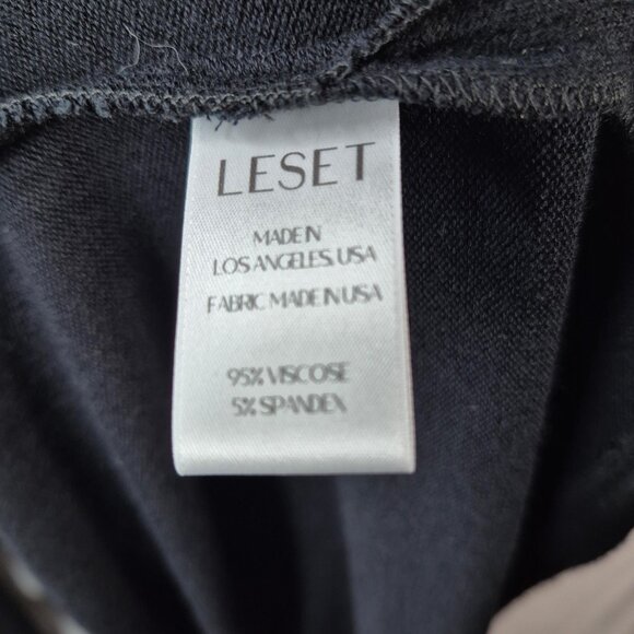 Leset Sweater Womens S Black Knit Pullover Long Sleeve Deep V Neck Top Lori - Picture 5 of 7